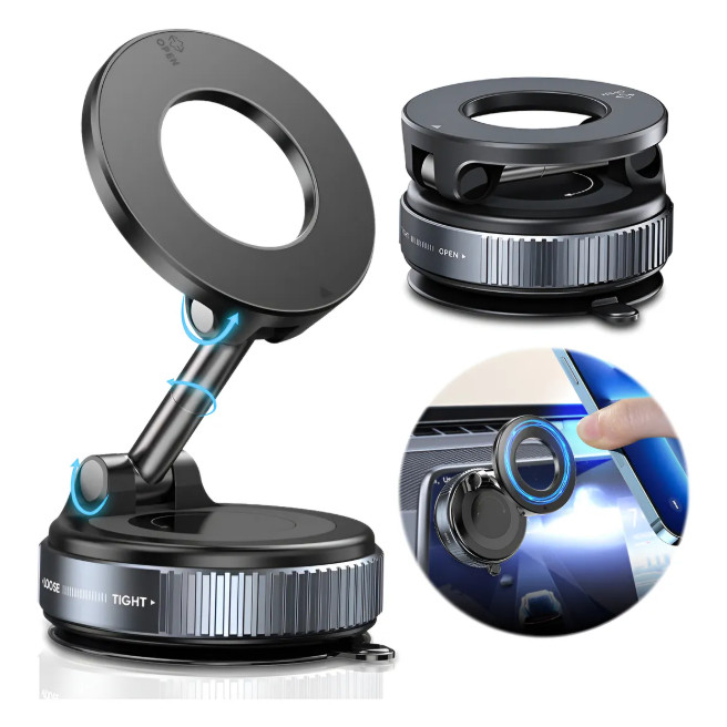 Suporte Magnético Para Celular Rotação 360° Design Dobrável Uso Universal