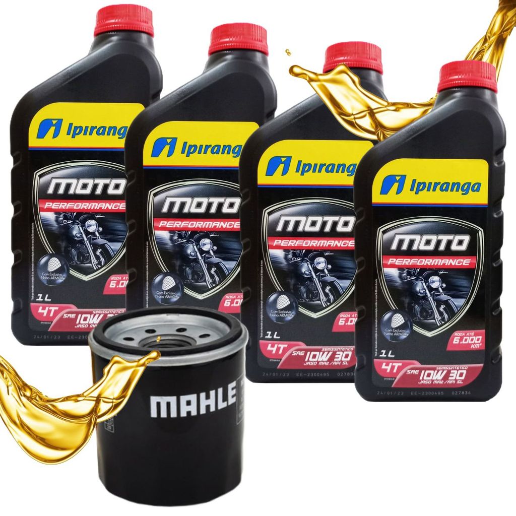 Troca de Óleo Cbr 600r / Nc 750x / Cb 500x Ipiranga 10w30 Semissintetico + Filtro em Oferta na Shopee