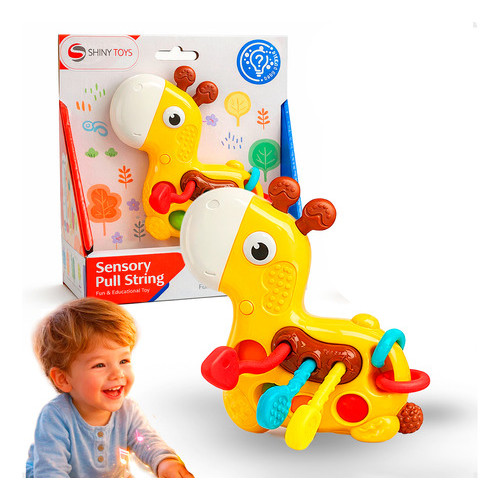Chocalhos Mordedores Bebê Brinquedo Sensorial Girafinha