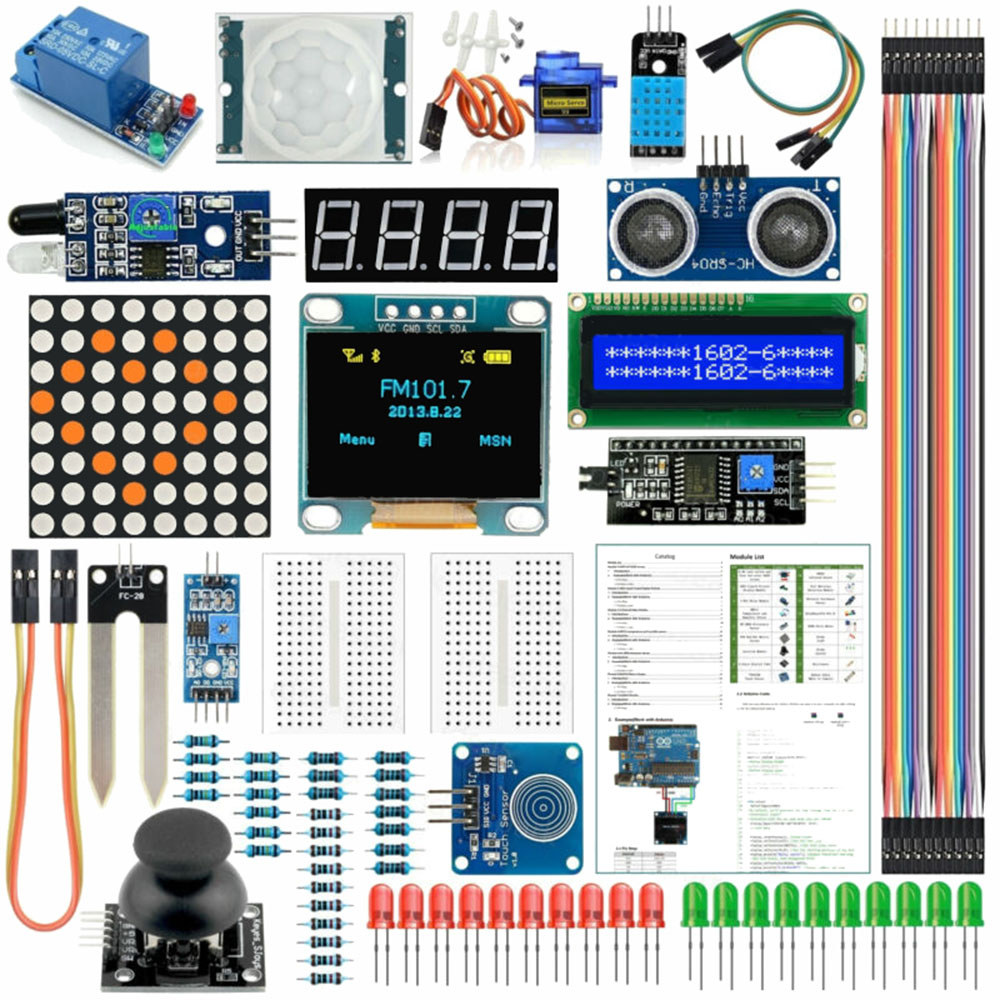 [BM] Para Arduino Kit UNO R3 Nano V3.0 2560 Mega 328 Projeto Starter 85 Unidades/Conjunto