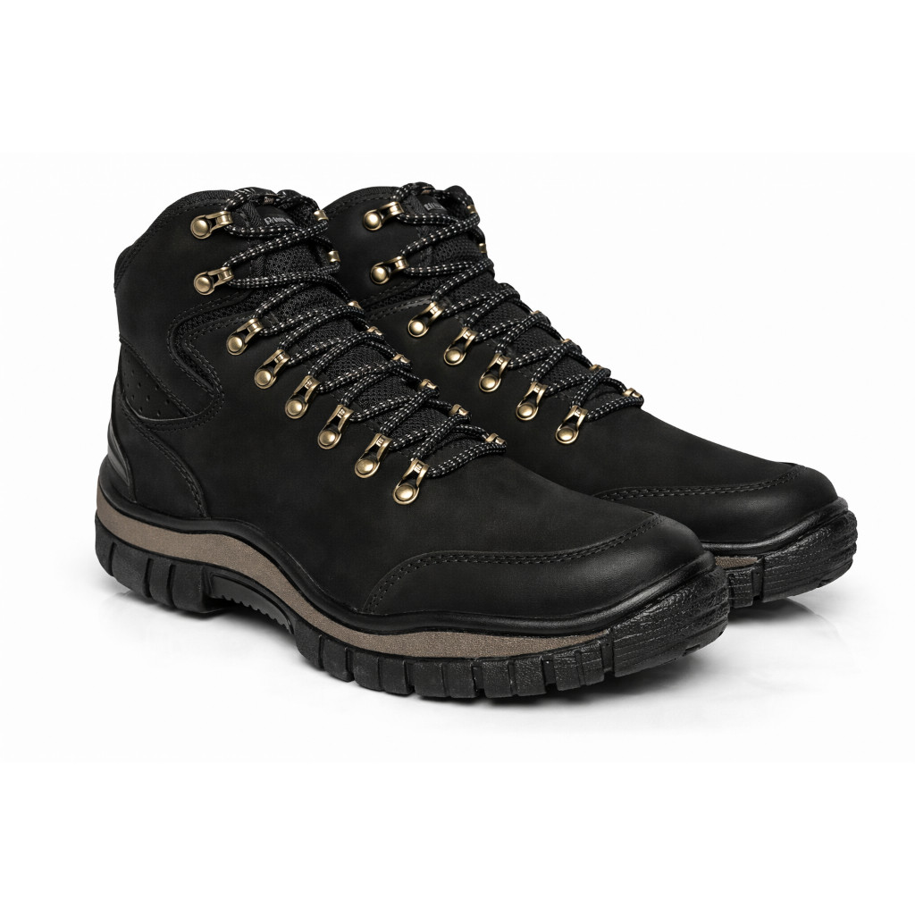 Bota Masculina Couro Adventure Trilha Caminhada Escalada Impermeável Antiderrapante Confortável Resistente 930