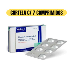 Antibiótico Rilexine Palatável Para Cães E Gatos Com 7 Comprimidos 300mg em Oferta na Shopee