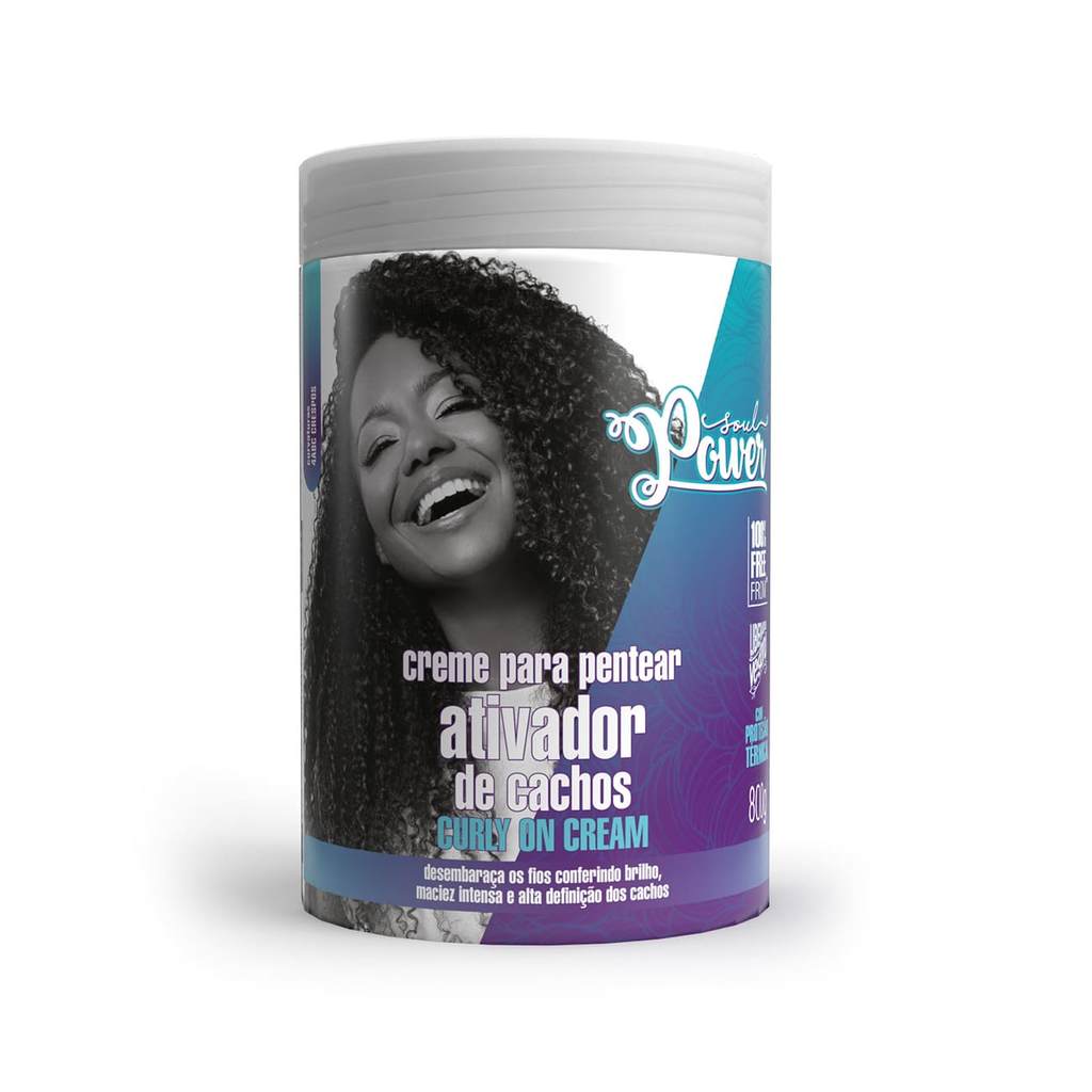 Creme para Pentear Curly Styling Cream Soul Power - Modela, Repõe Nutrientes e Reduz o Frizz - 800g em Oferta na Shopee