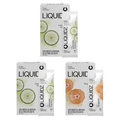 Kit Tangerina | Limonada - LIQUIDZ® - Eletrólitos Zero Açúcares - 3 Caixas - 18 sachês