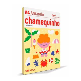 PAPEL SULFITE AMARELO A4 75G 210MMX297MM CHAMEQUINHO 100FL