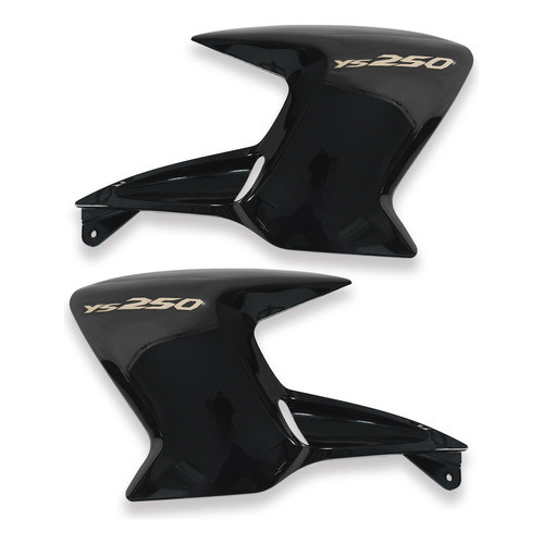 Aba Adesivada Fazer 250 2005 A 2010 Par Asa Tampa Lateral Preto 2007