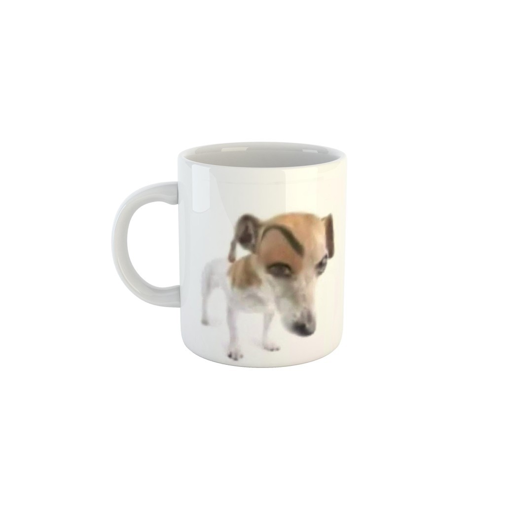 Caneca Cachorro com olhar Suspeito Figurinha