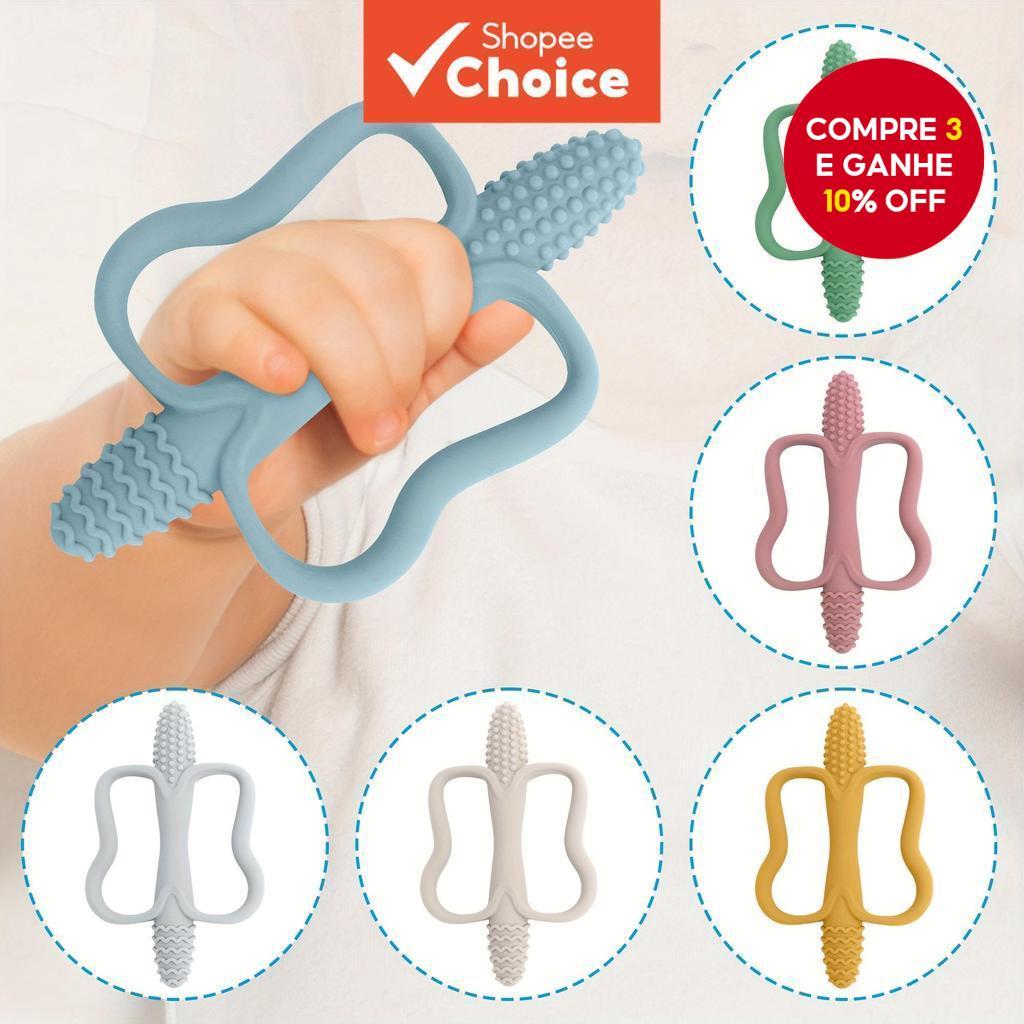 Vara De Dentição De Silicone De Uma Peça Com Alça , Brinquedo Bebê Adequado Para Necessidades De Sucção