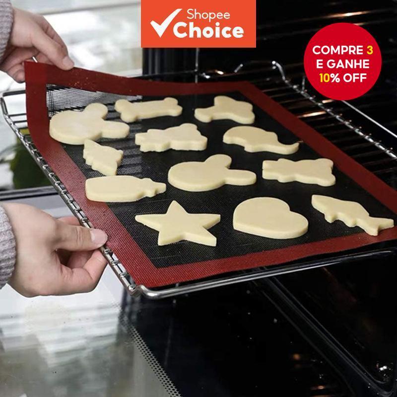 1pc 30x40cm Esteira De Silicone Bandeja De Cozimento Rede Respirável Antiaderente Biscoito Forno De Alta Temperatura