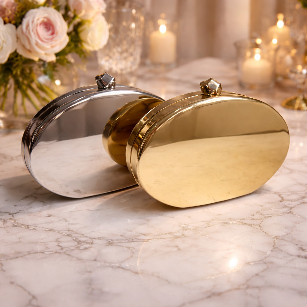 Bolsa Clutch Feminina Luxo Metalizada Dourada Prata Festa, Casamento e Eventos