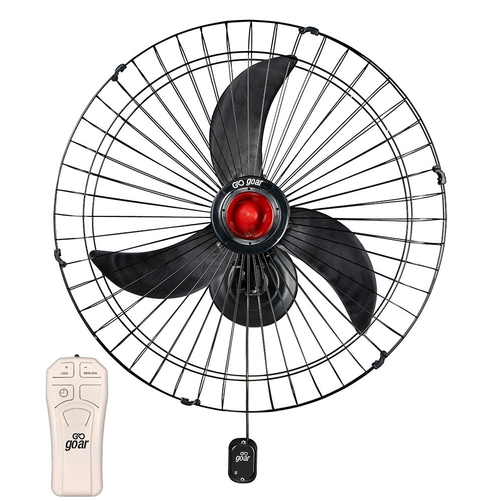 Ventilador de parede 70 cm oscilante com controle remoto V70 Goar