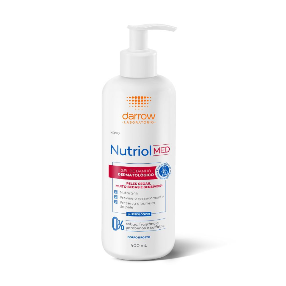 Nutriol Med Darrow Gel de Banho Peles Secas, Muito Secas e Sensíveis 400ml