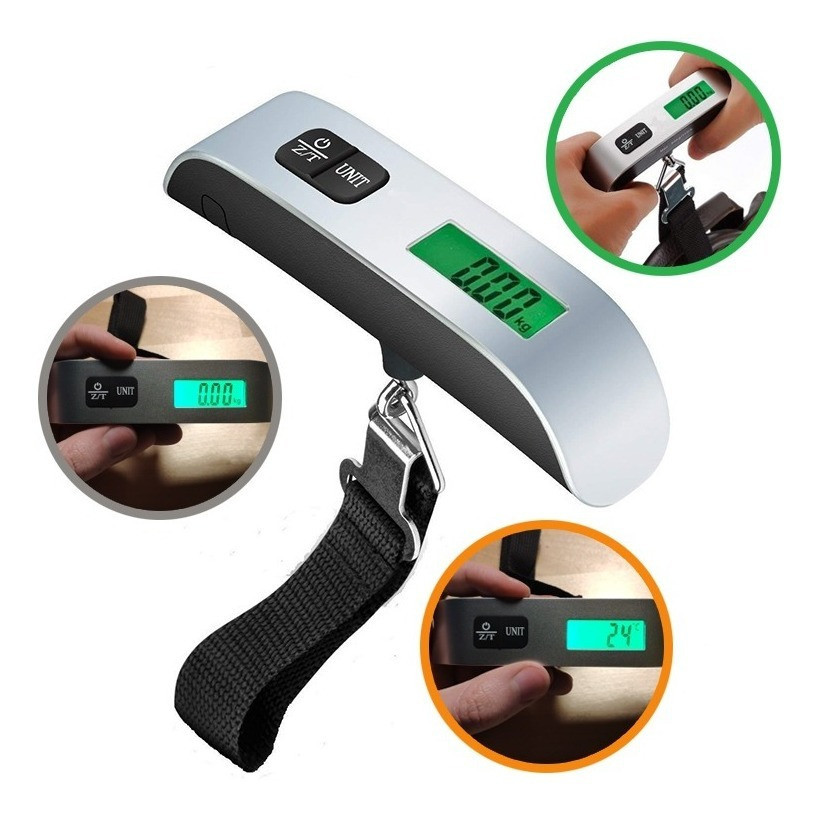 Imagem Balança Digital Portátil 50kg/10g – Precisa, Compacta e Ideal para Malas, Viagens e Bagagens ️