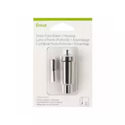 Cricut Lâmina de Corte Profundo + Suporte, Preta, Compatível com Maker e Explore