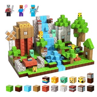 Blocos Magnéticos de Montar Infantil com Bonecos