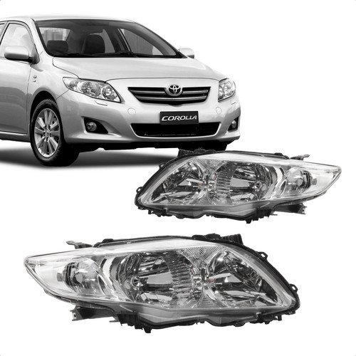 Farol Corolla 2009 2010 2011 Cromado