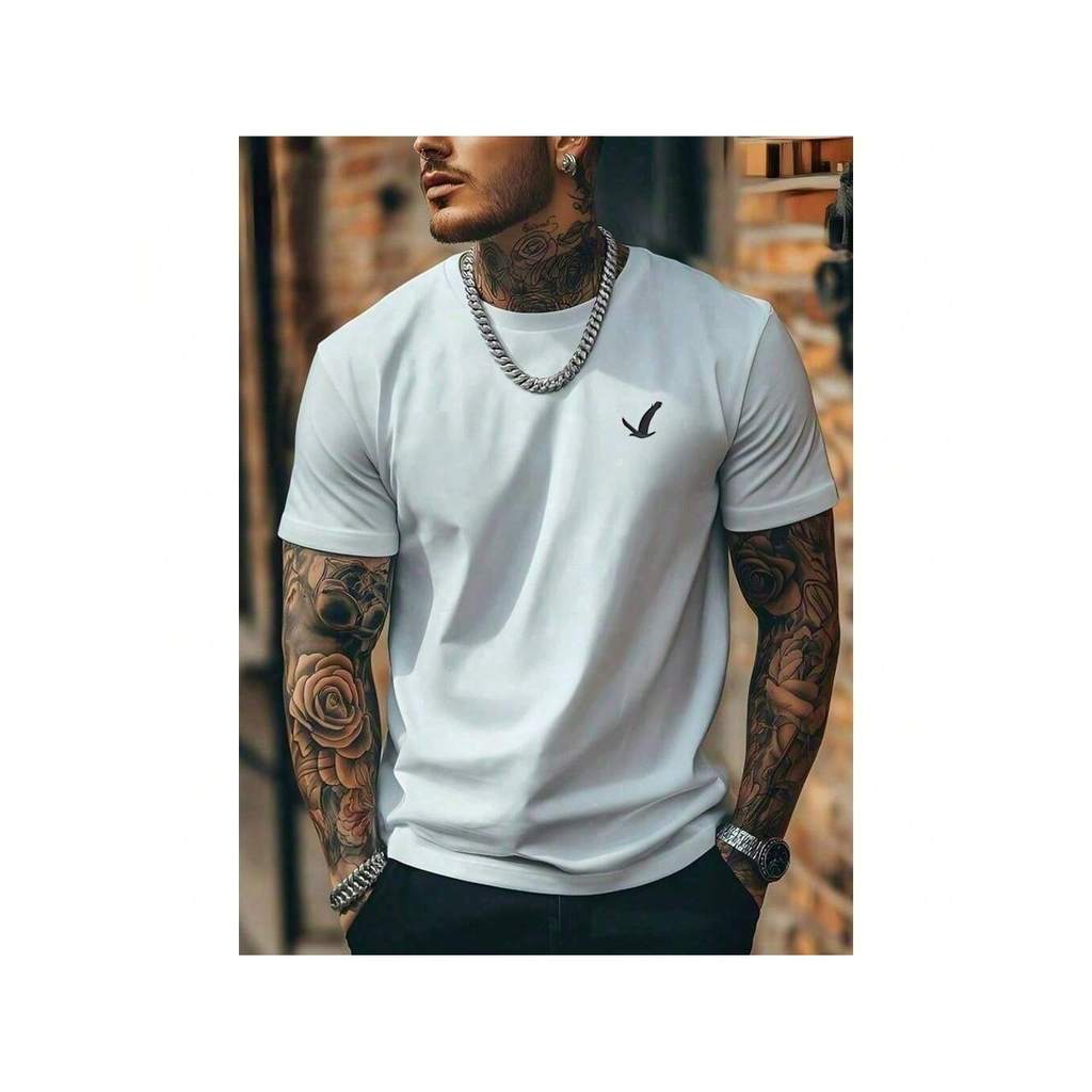 Camiseta Masculina de Aguia Camisa 100% Algodao tendencia basica Nacional