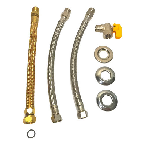 Kit Instalação Fácil De Peças Flexíveis De Aquecedor Komeco Glp A Gás 1/2 30cm 127/220v Glp