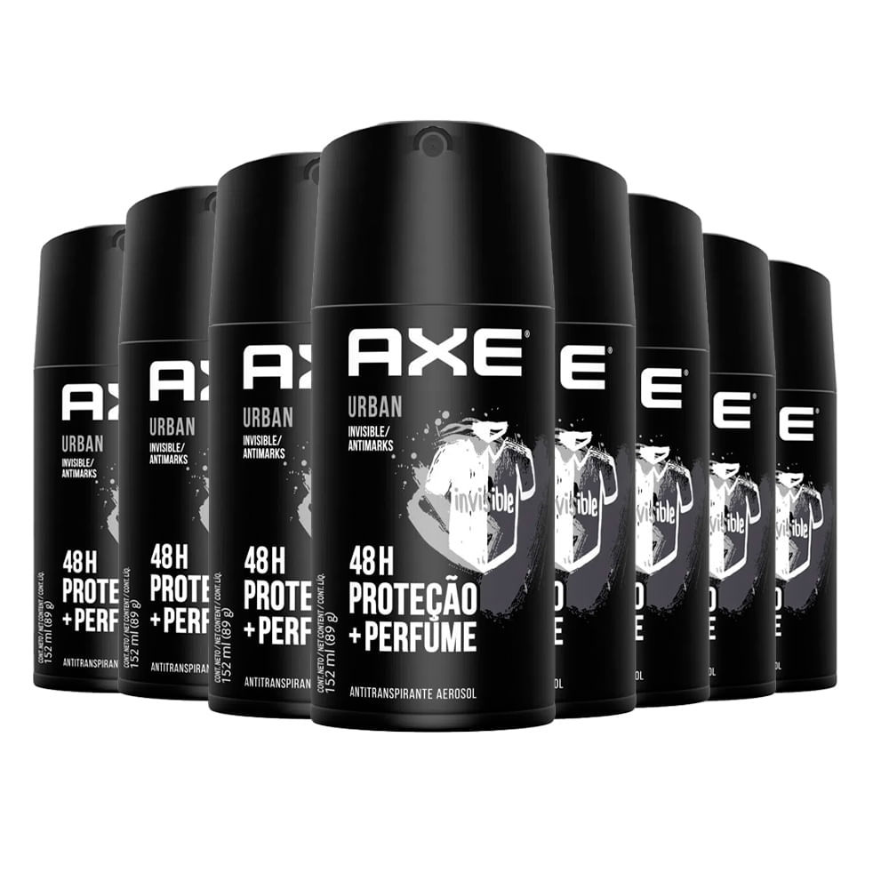 Kit Desodorante Aerosol Masculino Axe Urban Anti-Manchas 152ml - 8 unidades em Oferta na Shopee