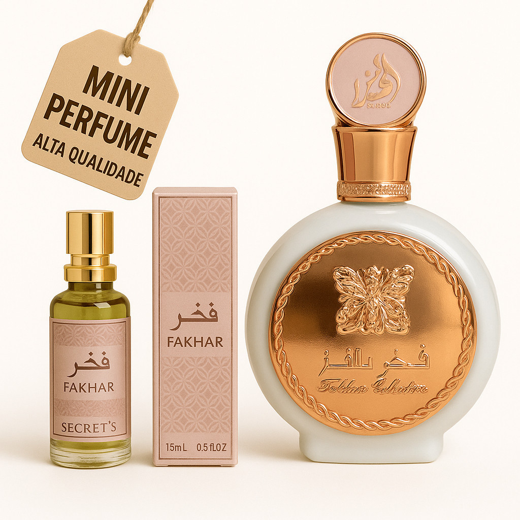 Perfume Fakhar Lattafa Feminino 15ml | Mini Importado | Elegante, Floral & Sensual | Alta Fixação em Oferta na Shopee