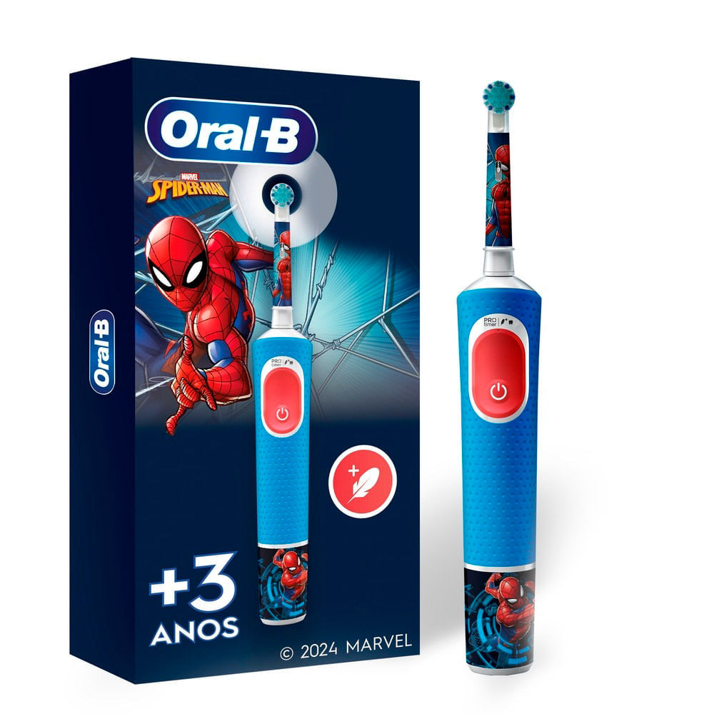 Escova Dental Elétrica Oral-B Spiderman +3 Anos 1 Unidade