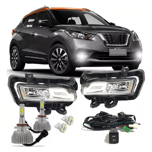 Kit Farol Milha Nissan Kicks 2018/19 + Super Led 6000k