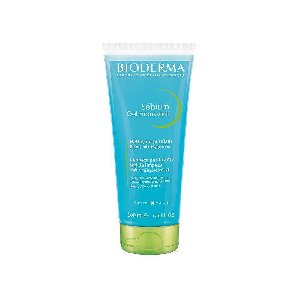 Bioderma Sébium Gel Moussant de Limpeza Antioleosidade de Alta Tolerância 100ml em Oferta na Shopee