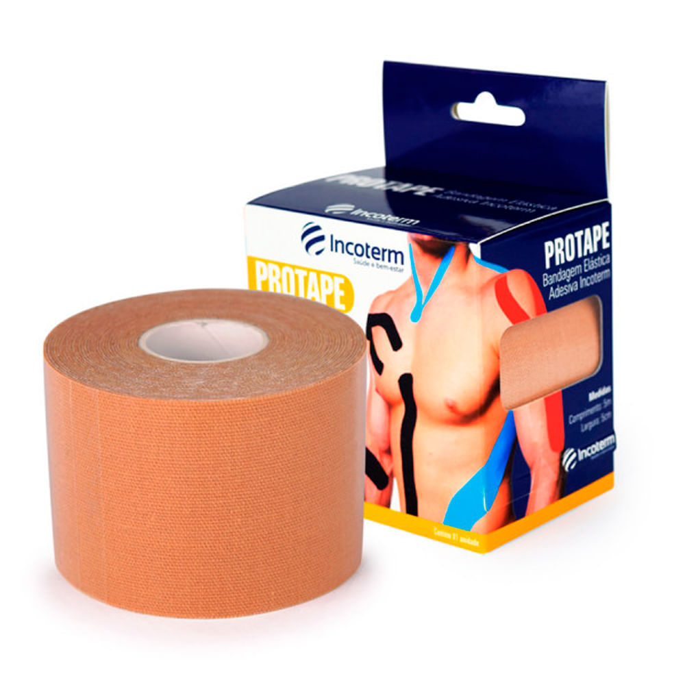 Bandagem Elástica Adesiva Protape Incoterm Bege 1 Unidade em Oferta na Shopee