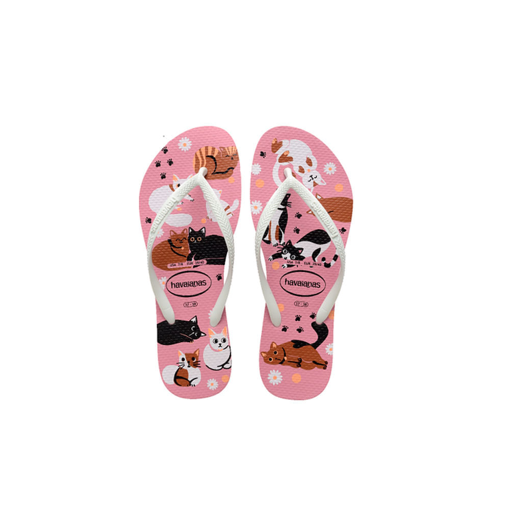 Sandália Havaiana Slim Pets Cor Rosa Chiffon 37/38 em Oferta na Shopee