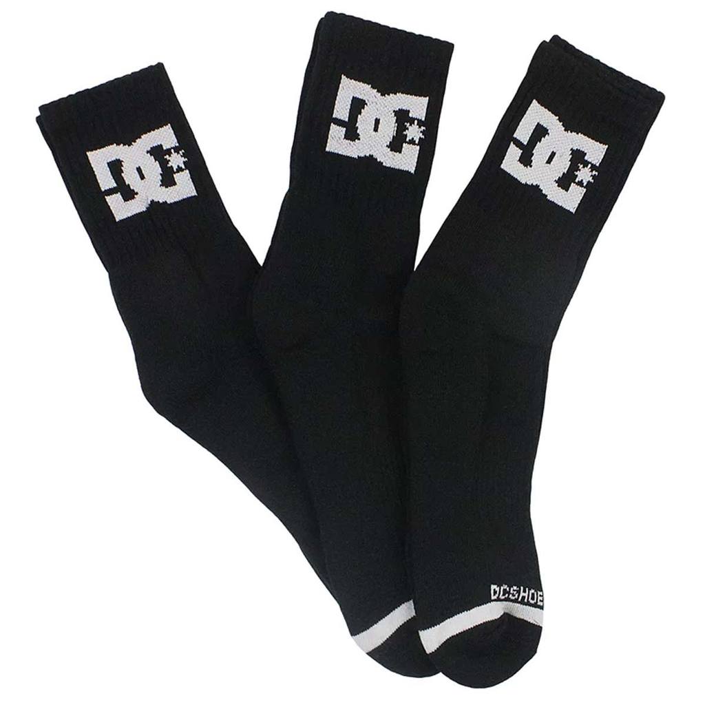 Meia Dc Shoes Kit 3 Cano Medio Preto em Oferta na Shopee
