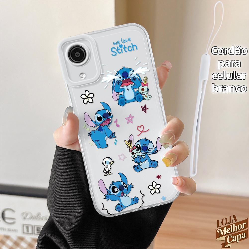 Capinha Stitch Transparente Capa De Celular Para Case Samsung Galaxy A03 Core Normal Silicone Telefone Capas 0039 TSY