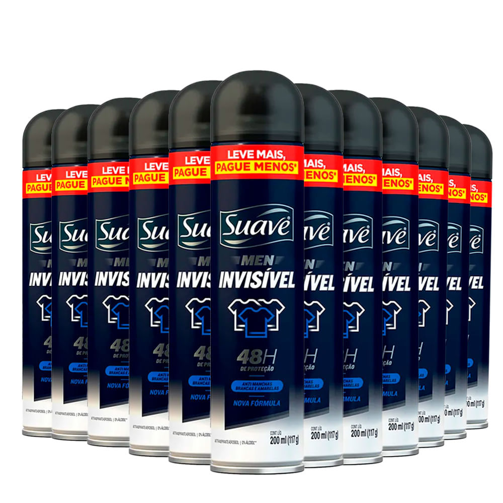 Kit Desodorante Antitranspirante Suave Invisible 200ml - 12 Unidades em Oferta na Shopee