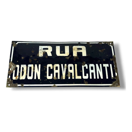 Placa Esmaltada De Rua Antiga - Original Relíquia Rua