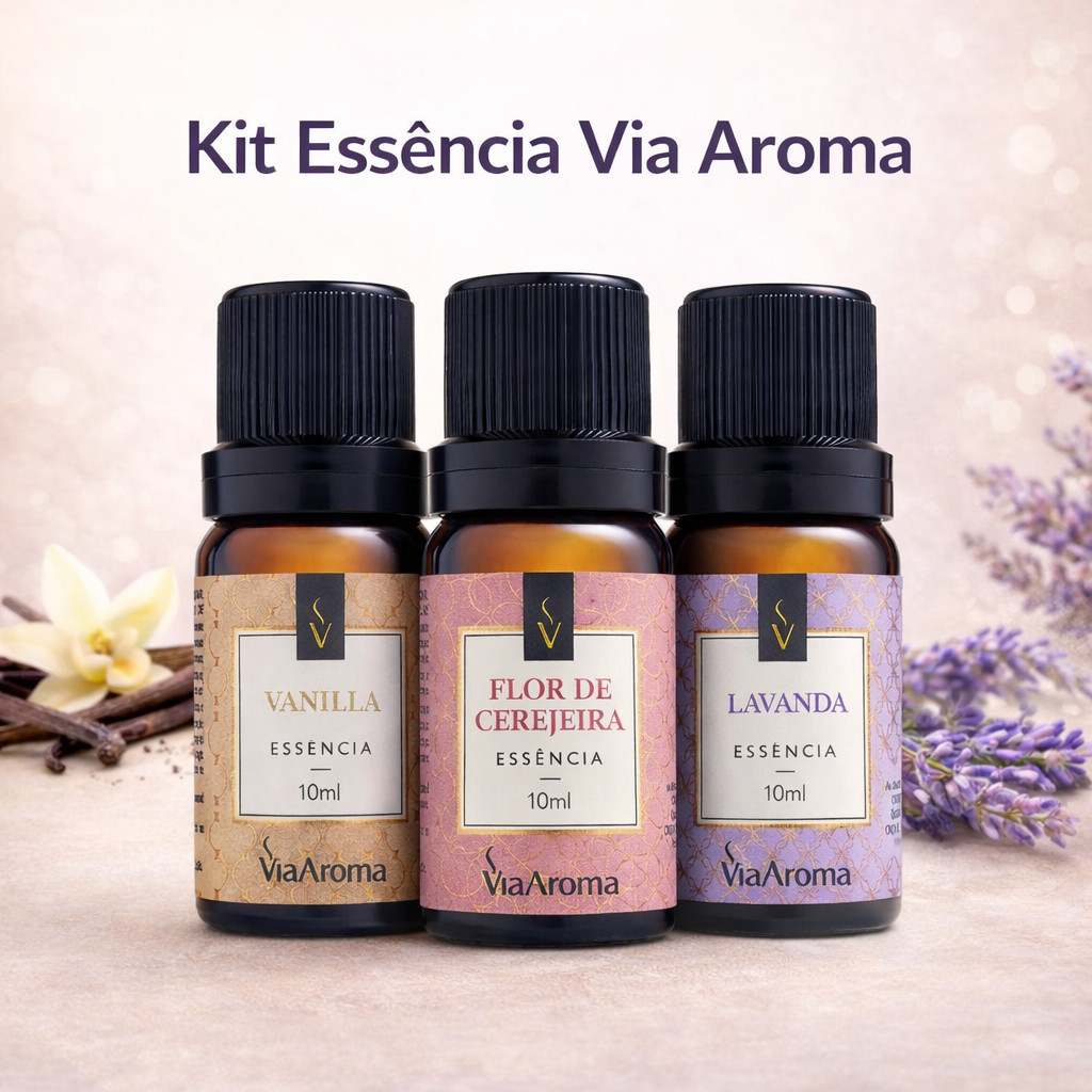 kit Essência Via Aroma Original 10ml Para Aromatizador Difusor Umidificador Elétrico ENVIO IMEDIATO