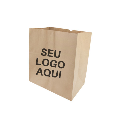 Saco De Papel Kraft G Personalizado 100 Unidades