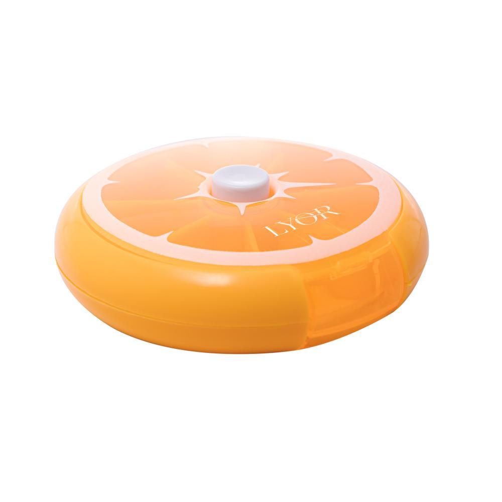 Porta Comprimidos Lyor Giratório de Plástico Laranja em Oferta na Shopee