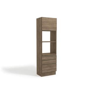 Paneleiro de Cozinha Maxxi G750 Torre Quente c/ 1 Porta e 3 Gavetas 70cm Nogal - Kappesberg em Oferta na Shopee