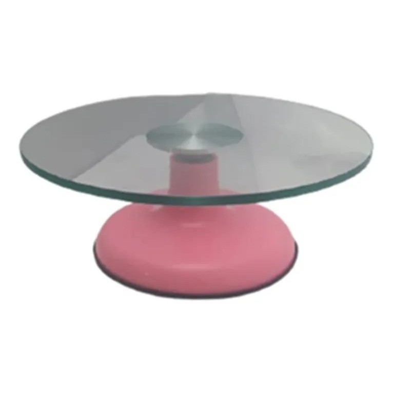 Bailarina De Vidro suporte de bolo/ boleira de vidro Rosa