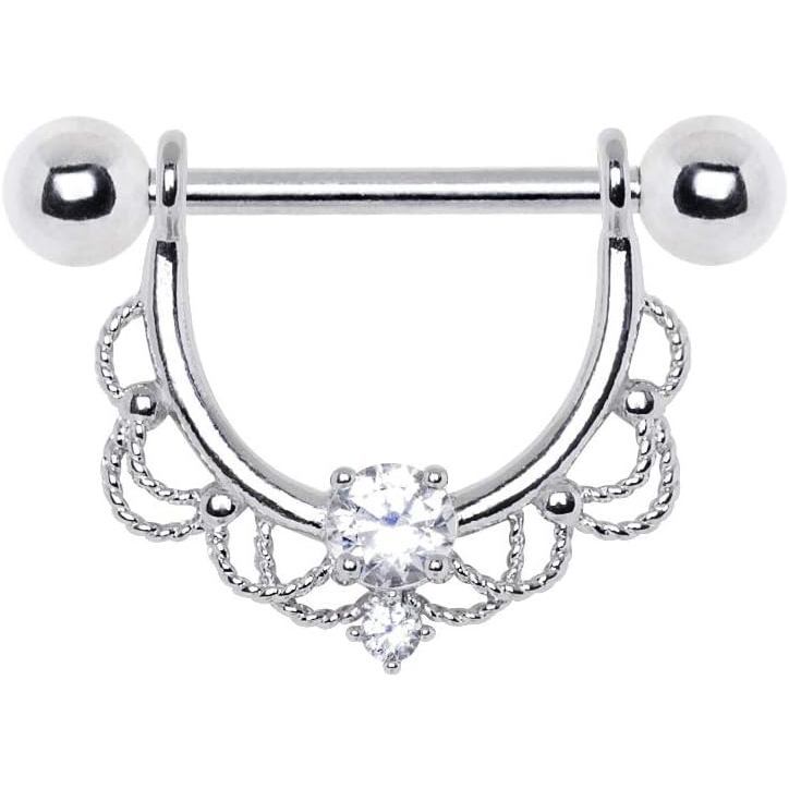 Piercing Mamilo Seio Feminino Personalizado Corrente Aço Cirurgico Peito Envio Imediato