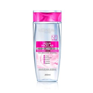 Água Micelar L'oréal Solução de Limpeza 5 em 1 200ml em Oferta na Shopee