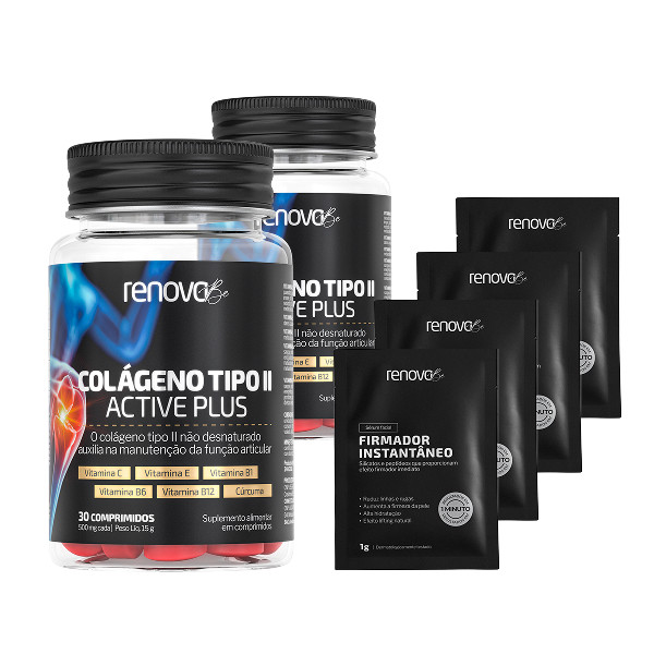 2 Colágenos Tipo 2 e 4 Sachês Sérum Firmador Efeito Lifting