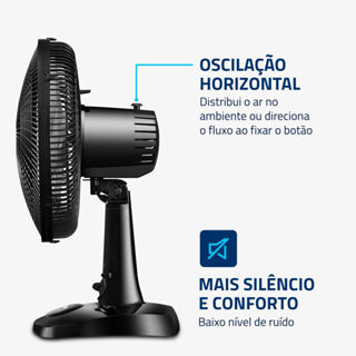 Ventilador de Mesa Mondial 6 Pás Super Power Preto VSP-30-B - 30cm 127V em Oferta na Shopee