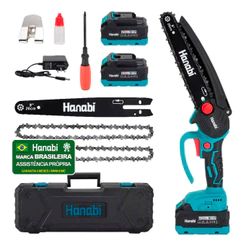【Hanabi】Motosserra Elétrica Portátil Brushless 8 Polegada Cor Azul-petróleo 127 220v