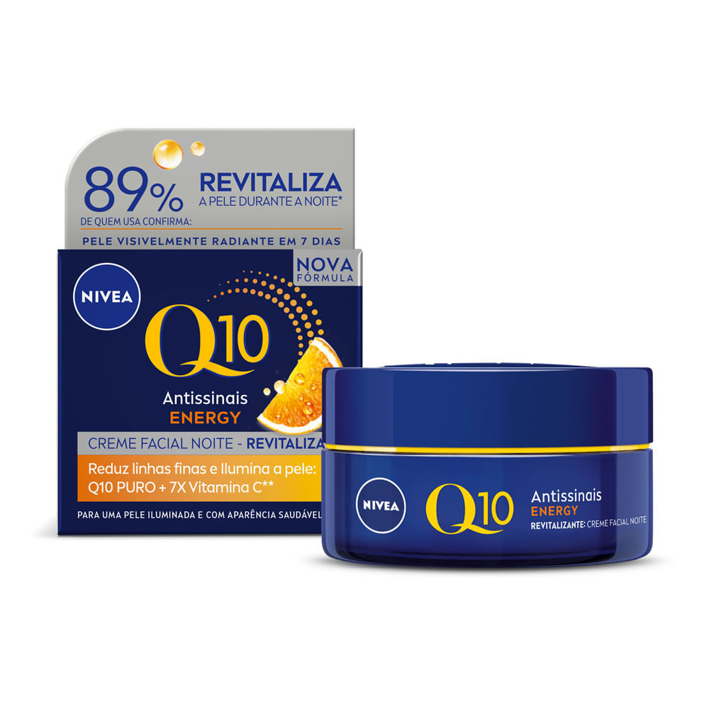 Creme Facial Nivea Antissinais Q10 Energy Noite 50g em Oferta na Shopee