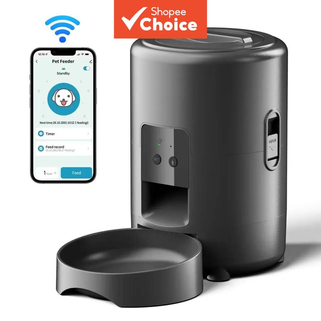 Alimentador Inteligente Para Animais De Estimação Interativo Automático Lento Tigela Cães Fonte De Água Gatos Câmera Ao 