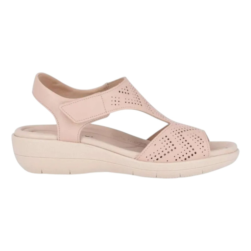 Sandália Feminina Piccadilly Anabela Rosé Confortável Elegante Casual Leve Moda Feminina