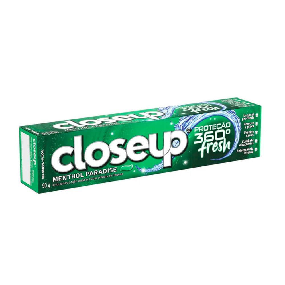 Creme Dental Close Up Menthol Paradise Proteção 360 Fresh 90g em Oferta na Shopee