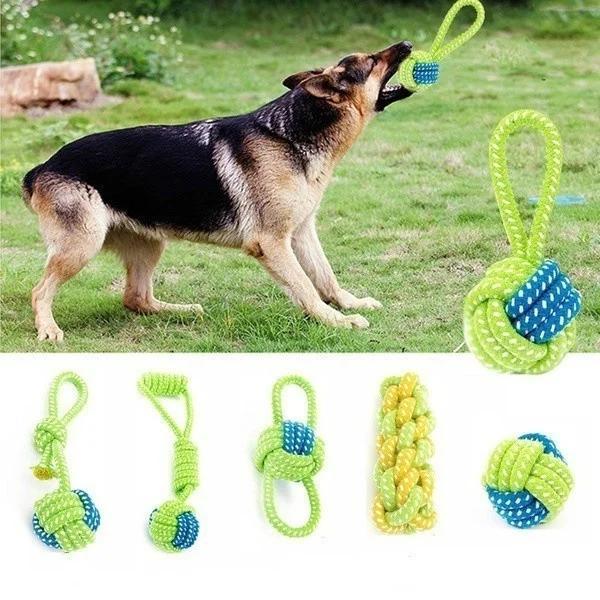 Brinquedo Para Cães Mastiga Corda De Algodão Nó Bola Moagem Dentes Odontoprisis Brinquedos Animais De Estimação Grandes