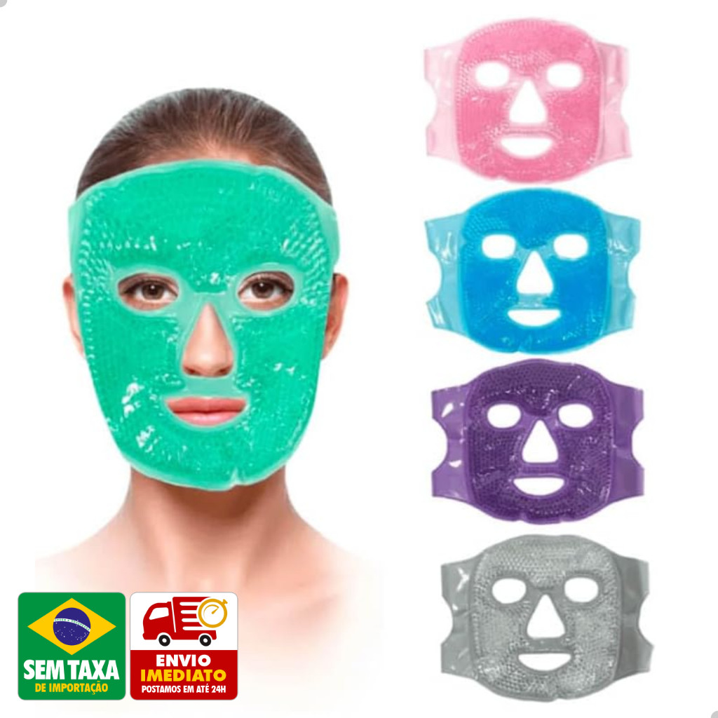Máscara de Gel Térmica Quente Fria Tratamento Facial Relaxante Anti Olheiras