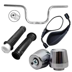 Guidão Cargo 150 160 Peso Pezinho Pcx Cromado e Preto + Roldana e Manopla+ Par Retrovisores Bmw F800